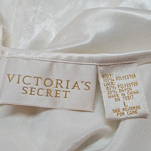 Vintage Victoria's Secret Gold Label Slip and Rob Set Cream Size Large - Picture 9 of 13